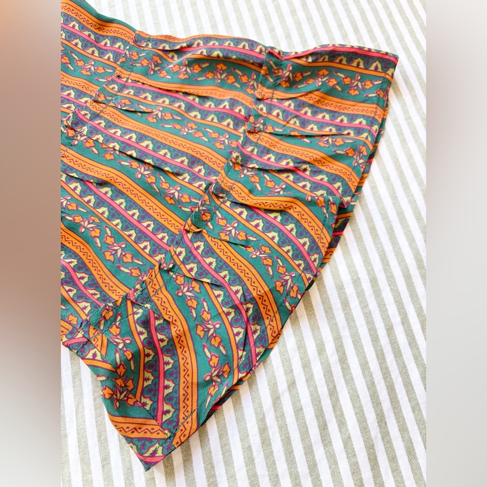 Sezane Ethel Blouse - Havana Green Orange Stripes - Picture 5 of 8